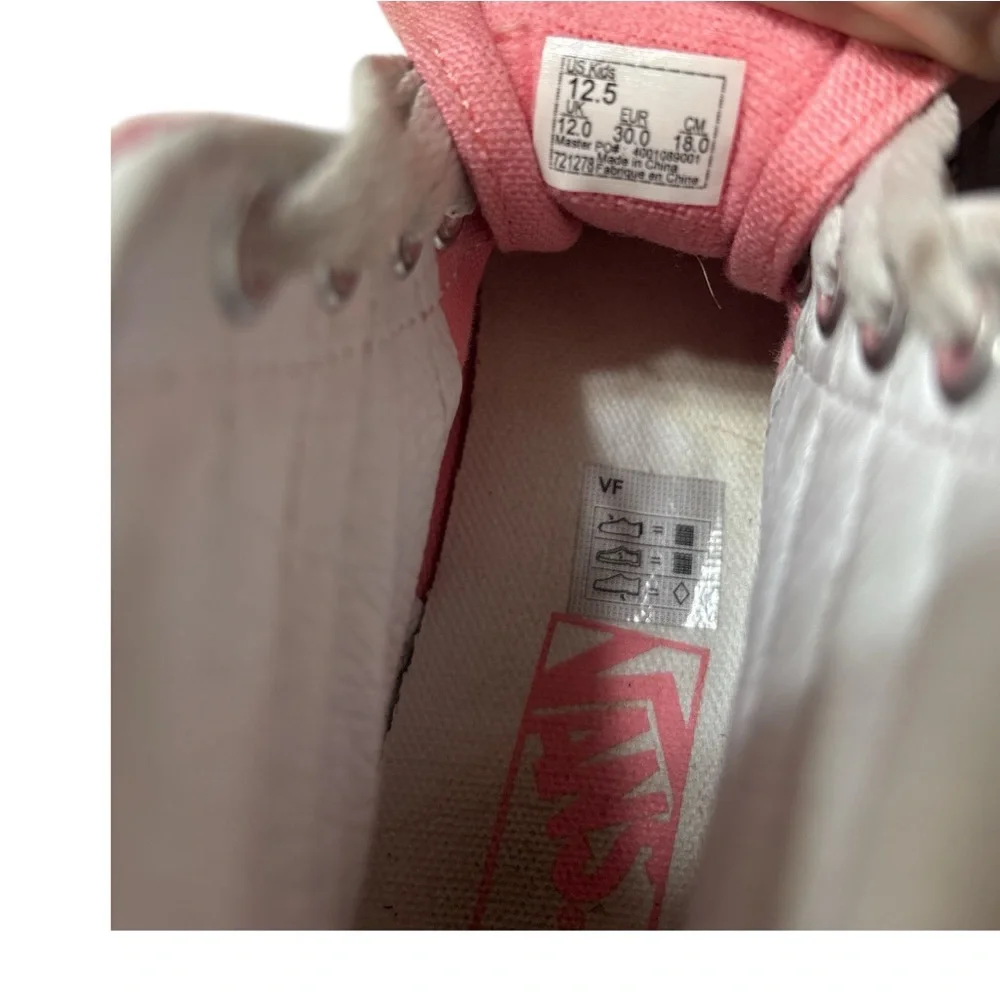 Vans Kids High-Top Sneakers - Pink and Cream